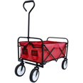 thumbnail image 1 of Toytexx Chariot Utilitaire Pliant avec Capacité de 176 Lb, Chariot Pliable avec Roues à 360° et Poignée Réglable pour Magasinage, Camping, Usage Extérieur, Rouge, 1 of 4