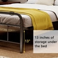 thumbnail image 5 of alazyhome Metal Platform Queen Bed Frame with Headboard and Footboard, Black, 5 of 6