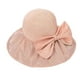 thumbnail image 4 of Sombrero de sol para mujer, ala ancha, flexible, para playa, con lazo, para verano Rosa, 4 of 9