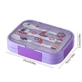 thumbnail image 3 of Eespoir Multi Compartment Lunchbox, Toddler Lunch Box, Leak-Proof, for School, Camping, Travel, Microwave Heating, Purple, 3 of 8