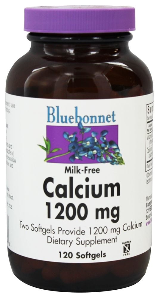 Bluebonnet Nutrition - Calcium Milk-Free 1200 mg. - 120 Softgels