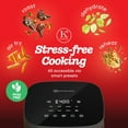 thumbnail image 4 of Kitchen Elite 4 Quart Digital Air Fryer Oven, Window, Touchscreen, Compact Cooker, Gray, 4 of 8