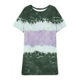 thumbnail image 5 of Sakmal Midi Dresses for Women Green Plus Size T Shirt Dress Short Sleeve Tie Dye Dresses for Women, 5 of 5