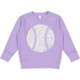 thumbnail image 2 of Inktastic Distressed Baseball in White Toddler Sweatshirt, 2 of 4
