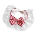 thumbnail image 6 of Multi-Layer Bow-knot Pet Collar Super Soft Wear-Resistant Polyester - Saliva Bib Decor, 6 of 8