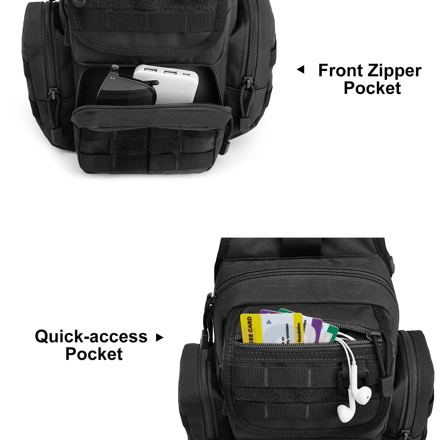 G4Free Sling Bag Pack with Adjustable Holder Small Crossbody Shoulder Backpack for Men Women