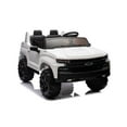 thumbnail image 6 of Chevrolet 24 V Ride on Cars for Kids, Licensed Chevrolet Silverado 2 Seater Powered Ride On Toys Cars with Remote Control, Electric Car for Kids 3-8 w/Music Player/LED Headlights/Safety Belt, White, 6 of 11