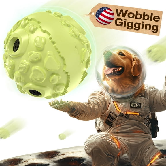 KADTC Extra-Large Giggling Roll Ball Dog Chew Toy for All Breed Large Aggressive Chewers Teeth Balls Interactive Keep Them Busy Boredom Busters Enrichment Toys