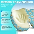 thumbnail image 5 of Premium Daisy Pattern Memory Foam Seat Cushion Ergonomic Chair Pad for Office Chair, Car, Airplane & Bleachers Sciatica, Tailbone Hip & Back Pain Relief - Chair Cushion for Long Office Workers., 5 of 5