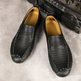thumbnail image 5 of Spring Summer New Men's Casual Hollow Loafers Slip On Breathable Leather Flats Boat Shoes Driving Shoes Moccasins Comfort Walking Shoes, 5 of 15