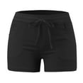 thumbnail image 4 of Bwdbhd Womens Shorts for Women Summer High Waist Casual Loose Bermuda Shorts with Pockets Black,M, 4 of 5