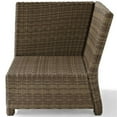 thumbnail image 4 of Afuera Living Fauteuil d'Angle de Patio Moderne en Osier, Brun et Sangria, 4 of 7