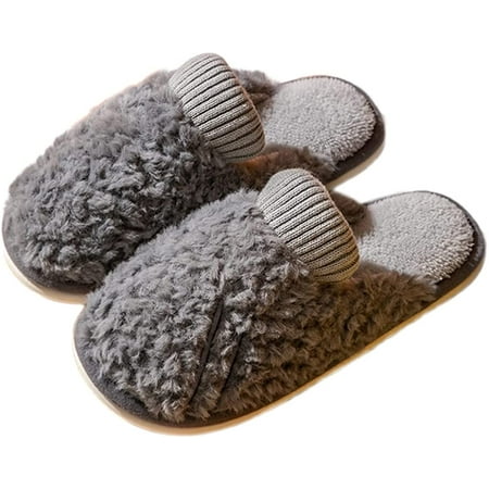 

PIKADINGNIS Women s Cute Cozy Slippers Memory Foam Faux Fur Lined Closed Toe Slides Fuzzy Soft House Bedroom Shoes Indoor Outdoor