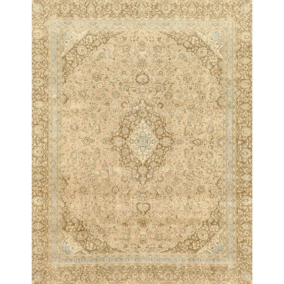 Ahgly Company Indoor Rectangle Abstract Brown Gold Abstract Area Rugs, 5' x 7'