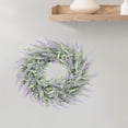 thumbnail image 5 of Artificial Lavender Wreaths Flower Front Door Wreath with Green Leaves Garland for Wall Home Decor indoor e outdoor Green, 5 of 7