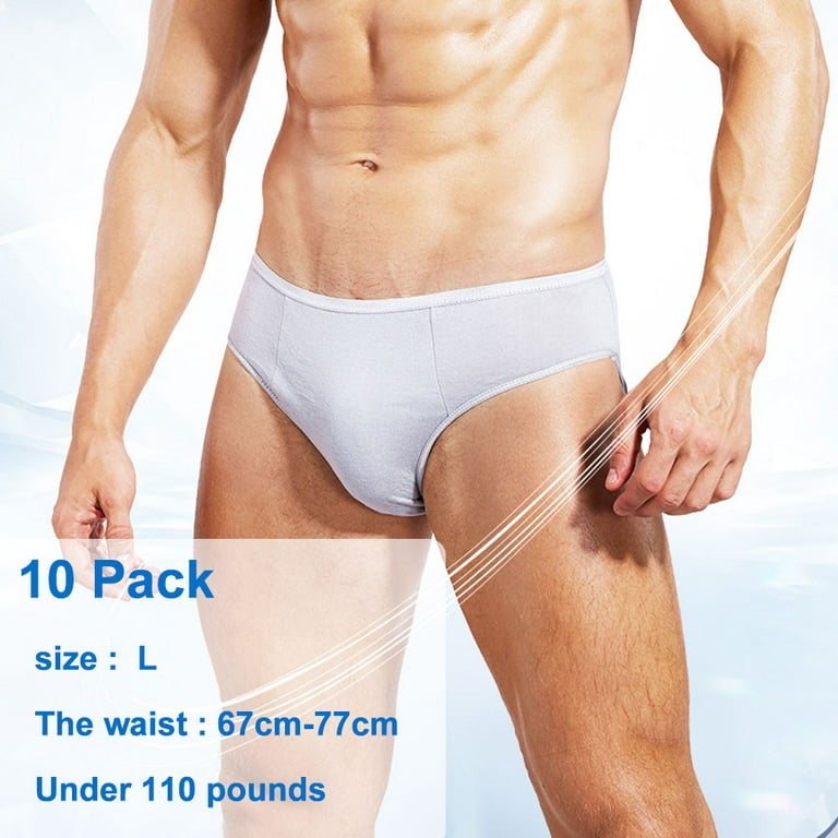 10 pieces of disposable cotton underwear, disposable and portable, pure  cotton underwear, portable for men when going out