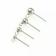 thumbnail image 2 of U8MO 100 Pcs Stainless steel Ball Post Earring Ear Stud with Loop and Stopper Dangle-4mm, 2 of 7
