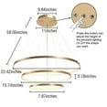 thumbnail image 7 of Aiwen 3 Tiered Modern LED Pendant Light Warm Light Effect Ambient Ceiling Lamp Gold, 7 of 7