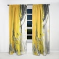 thumbnail image 2 of Designart 'Yellow Marbled VI' Modern & Contemporary Curtain Panel, 2 of 5