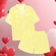 thumbnail image 5 of Conjunto de dos piezas para mujer con camiseta de manga corta y cuello en V y pantalones cortos, ideal para el verano y el ocio deportivo., 5 of 7