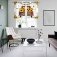 thumbnail image 3 of Sunflower Truck Kitchen Curtains Window Panels, Yellow Flowers Summer Botanical Watercolor Insulated Window Treatment Curtain, Grommet Curtains for Bedroom/Living Room/Bathroom, 2 Piece 27.5"Wx39"L, 3 of 8
