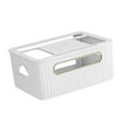 thumbnail image 1 of veasfak Router Rack Office Desktop Organizer Shelves Router Organizer Storage Rack Space White 1 Tier, 1 of 9