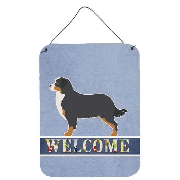 Caroline's Treasures BB5523DS1216 Bernese Mountain Dog Welcome Wall or Door Hanging Prints, 12x16, multicolor