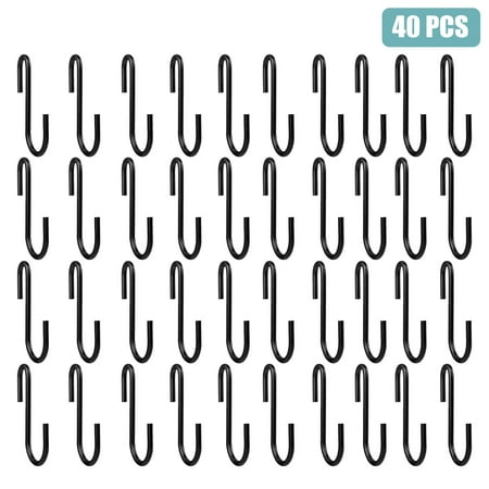

40 Pack Stainless Steel Heavy Duty S Shaped Hanging Hook Hangers for Kitchen Bathroom Bedroom and Office
