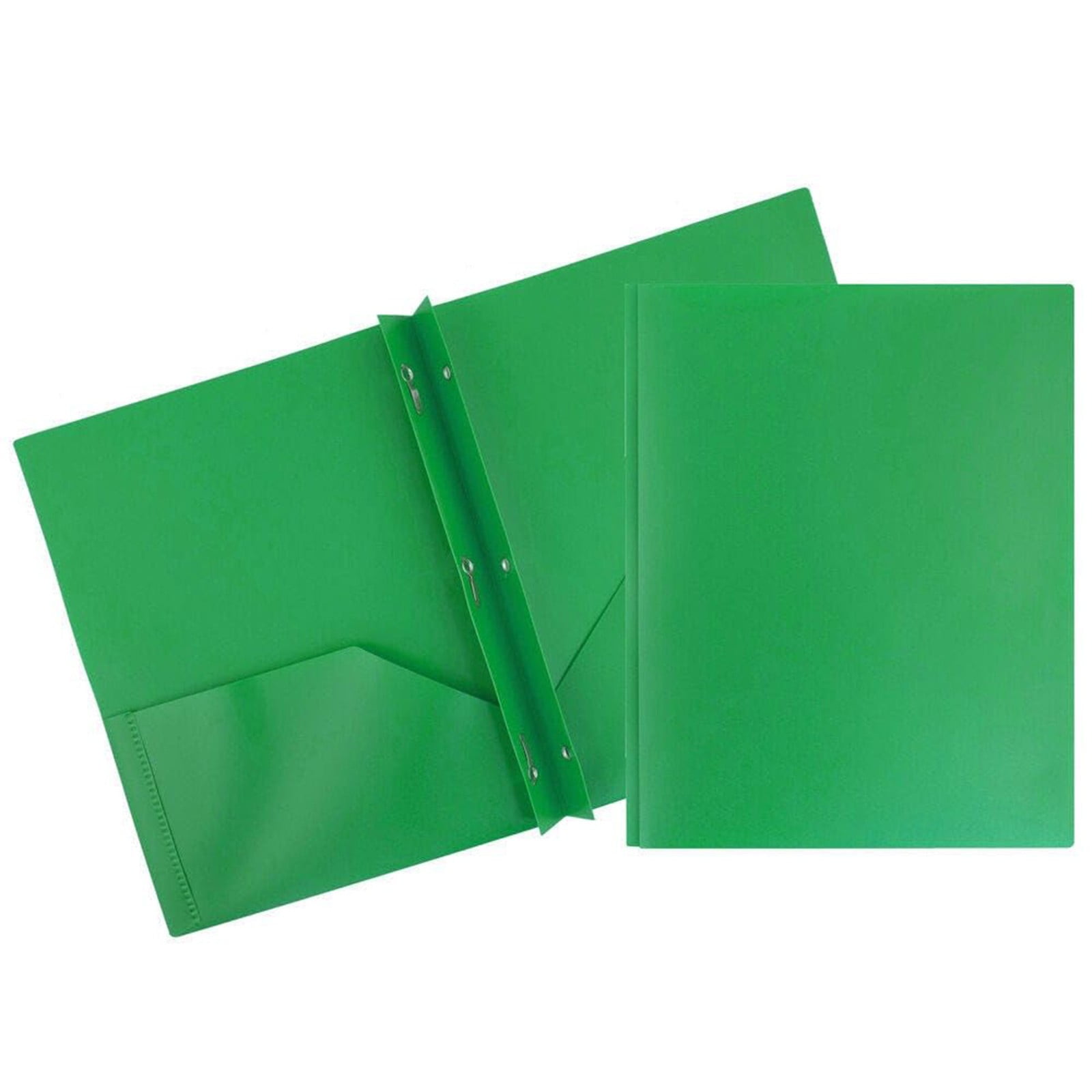 Dunwell Colored Plastic Folder With Pockets And Prongs (Assorted Colors 3 Pack) Colorful Folders With & School Folders With Fasteners