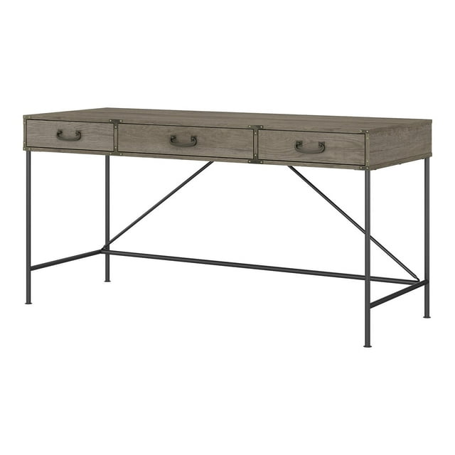 kathy ireland Home Ironworks - Bureau - Rectangulaire - Gris Restauré