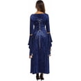thumbnail image 6 of Renaissance Dress for Women, Medieval Lace Up Maxi Gown, Cosplay Costume for Halloween and Ren Faire, 6 of 7