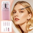 thumbnail image 3 of HHBEAUTY Ensemble de Pinces à Sourcils de Précision, Lot de 6 pour Femmes, Épilation du Visage Incarné, Pinces Pointues, Ciseaux, Brosse, Trousse pour Splinter, Rose, 3 of 9