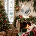 thumbnail image 2 of Welcome Sign for Front Door, Christmas Sleds Round Metal Wall Art Wreaths, Winter Xmas Pine Trees Snowy Landscape Outdoor Indoor Wall Hanging Sign for Porch Decor Housewarming Gifts 11.8 Inch, 2 of 8