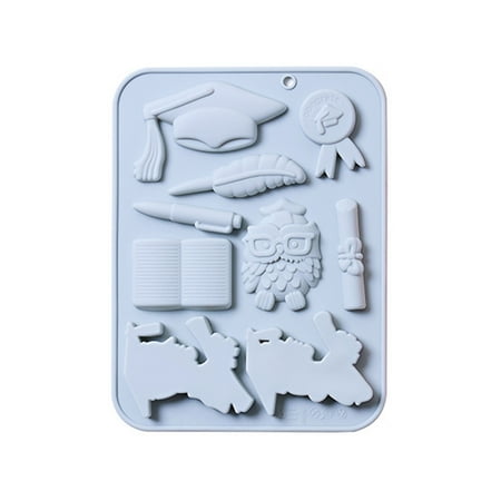 

BOOYOU DIY Graduation Themed Silicone Mold Cupcake Topper Fondant Party Cake Decorating Gadgets Candy Chocolate Gumpaste Moulds