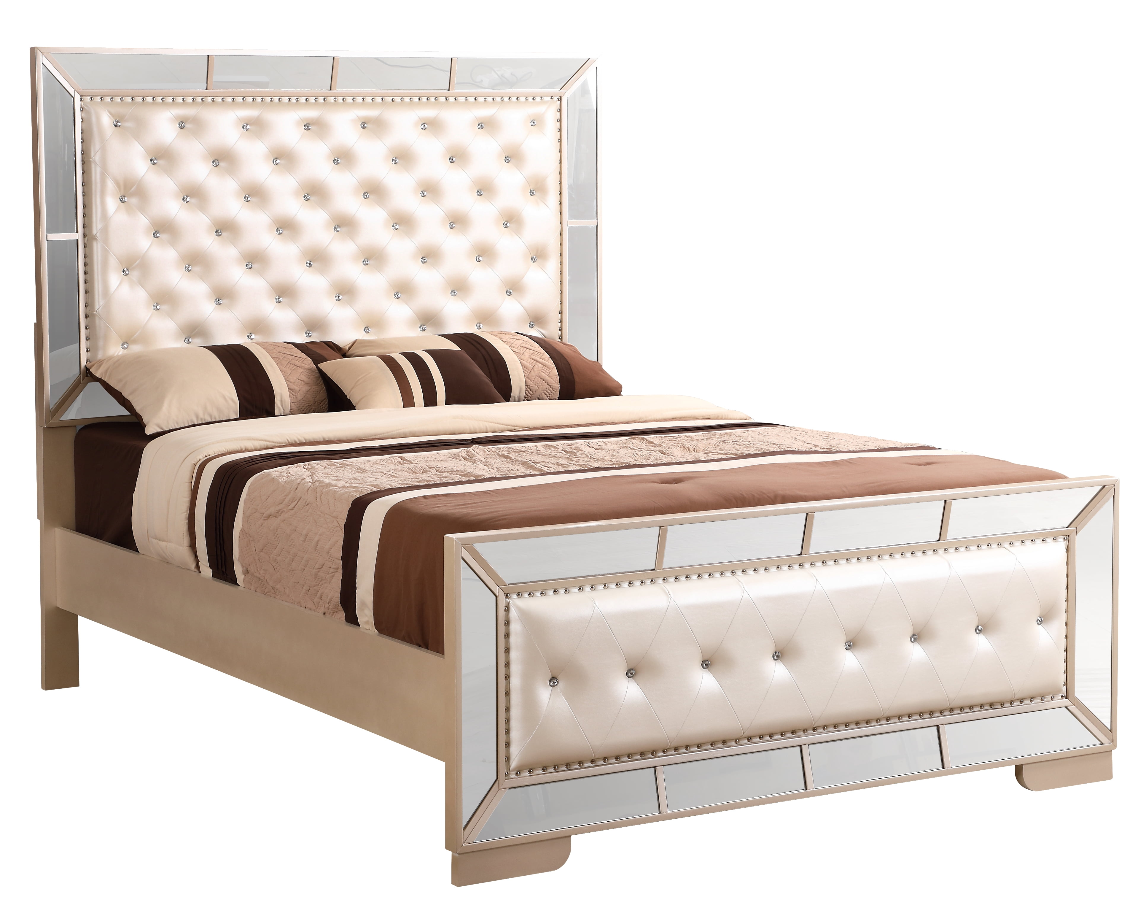 Glory Furniture Hollywood Hills King Bed in Pearl Color