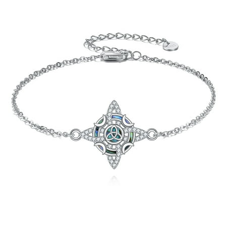 Witches Knot Bracelet S925 Sterling Silver nudo de bruja Witch Knot Bracelet Triquetra Protection Jewelry Gifts for Women