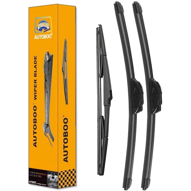 Limpiaparabrisas AUTOBOO de 26 cm + 20 cm con 35 cm en la parte trasera, paquete de 3