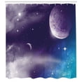 thumbnail image 3 of Ambesonne Space Shower Curtain, Starry Night Sky Scenery, 69"Wx84"L, Blue Purple, 3 of 3