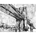 thumbnail image 2 of Harper, Ethan 24x20 White Modern Wood Framed Museum Art Print Titled - Iconic Suspension Bridge II, 2 of 4