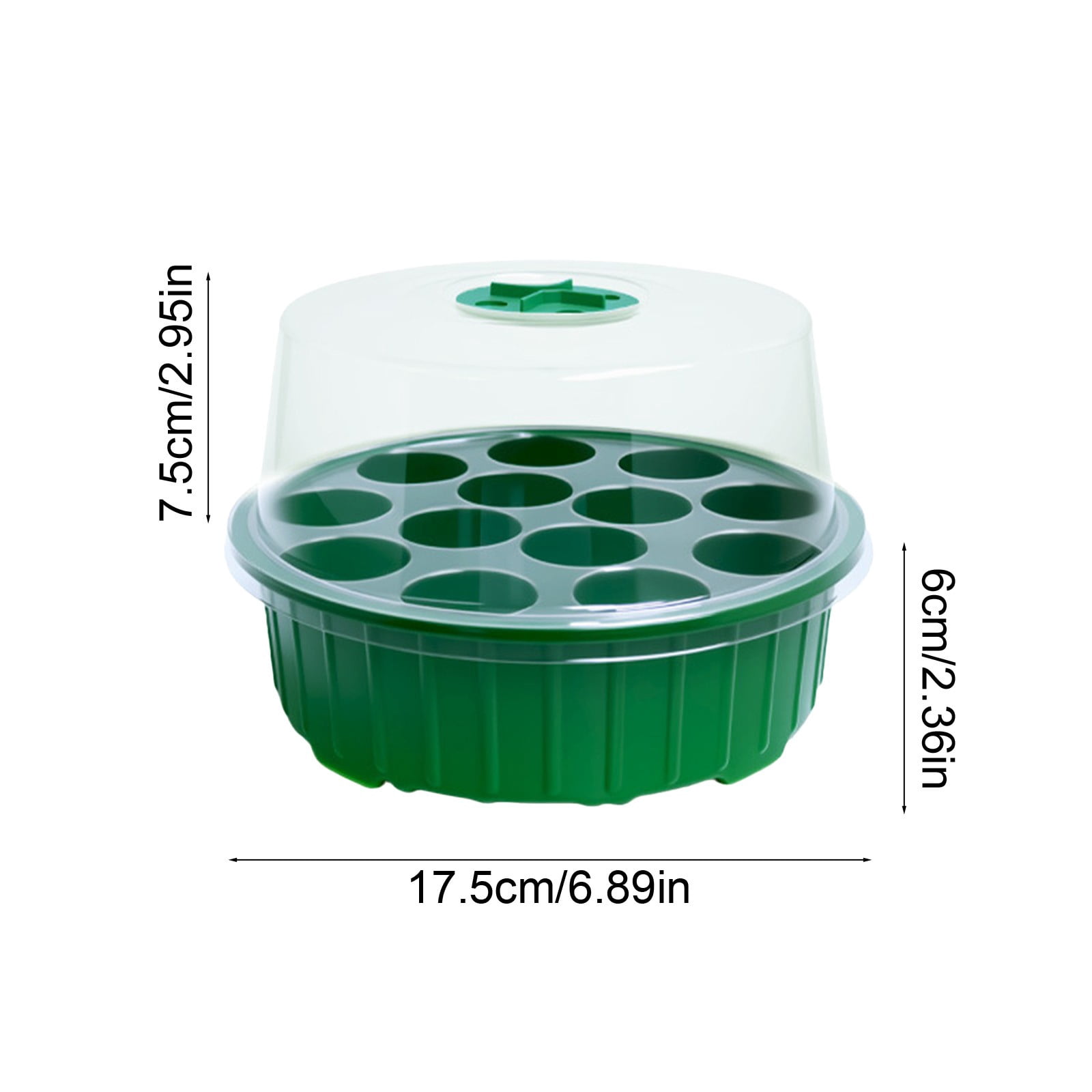 Seedling Trays Seed Starter Tray, Mini Propagator Plant Greenhouse with Humidity Vented Domes and Base