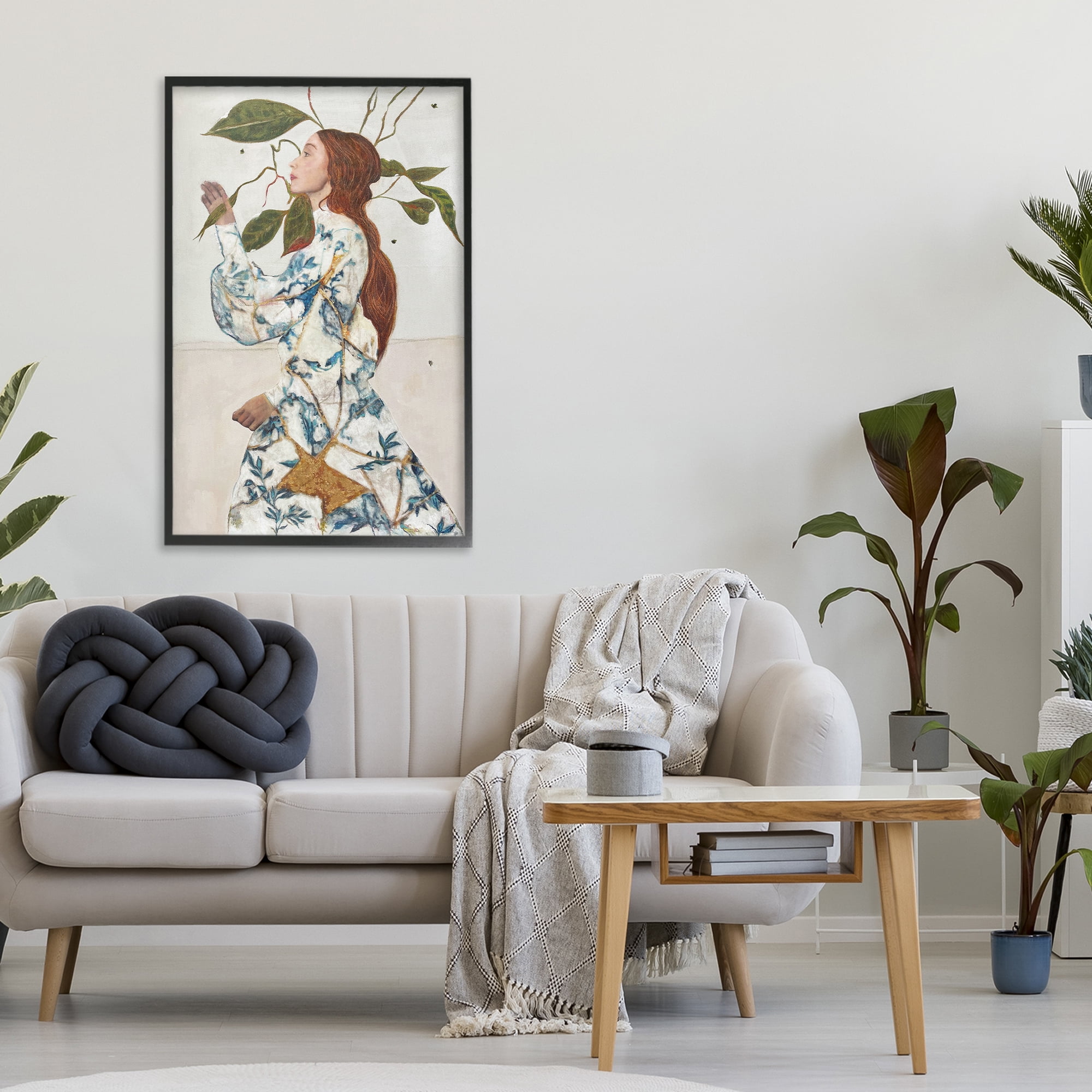 Stupell Industries Le Voyage Fantastique Portrait Black Framed Giclee Art, design by Karenina Fabrizzi