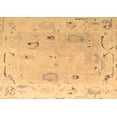 thumbnail image 1 of Ahgly Company Indoor Rectangle Abstract Brown Modern Area Rugs, 2' x 4', 1 of 4