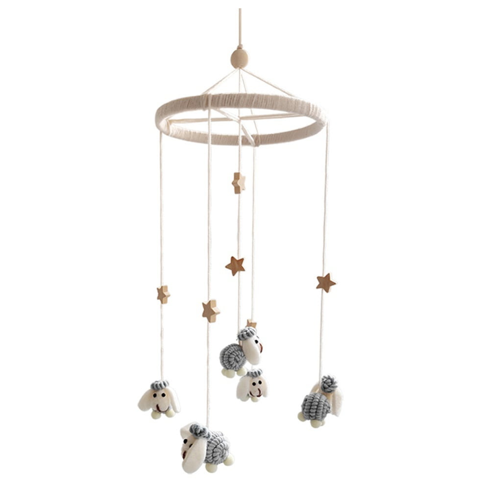 Baby Crib Mobile Nursery Mobiles Natural Baby Girl Mobile For Crib With Felt Cloud Wooden Crib Hanging Toys Handmade Cotton Balls Room Cot Decors Baby Shower Gifts Infant 0 6 Months Walmart Com