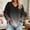 DARK GRAY, variant on Women's Clothes Tops Long Sleeves Plus Size V-Neck Print Casual Loose Blouse Top