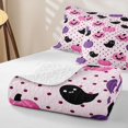 thumbnail image 4 of Homewish Coquette Pumpkin Ghost Twin Quilt Set for Teens, Cute Halloween Polka Dot Twin Coverlet Set, 2pcs, 4 of 7