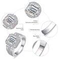 thumbnail image 5 of JQUEEN 4CT Mens Moissanite Ring 925 Sterling Silver White Gold Plated Moissanite Wedding Band, 5 of 5