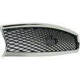 thumbnail image 1 of Grille For 2014-17 Q50 Sedan Chrome Shell w/ Gray Insert Plastic, 1 of 9