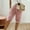 Pink, variant on Wiyuqeen Casual Knee Length Pants for Women 2024 Summer Striped Printed Trousers Comfy Elastic Waist Baggy Bermuda Shorts with Pockets