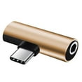 thumbnail image 2 of Lifetechs 2 in1 Fast Charging Stable Transmission Plug Play Audio Adapter Type-C to 3.5mm Headphone Jack Converter Audio Accessories, 2 of 8