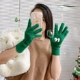 thumbnail image 4 of Kukuzhu Womens Girls Touchscreen Texting Knit Winter Gloves Cute Aesthetics Winter Warm Wrist Length Mittens, 4 of 7